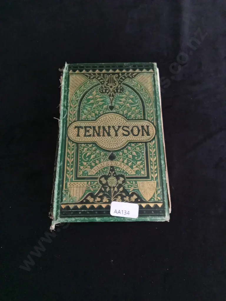 ANTIQUE BOOK OF TENNYSON POEMS - COVER DAMAGED Image 1++