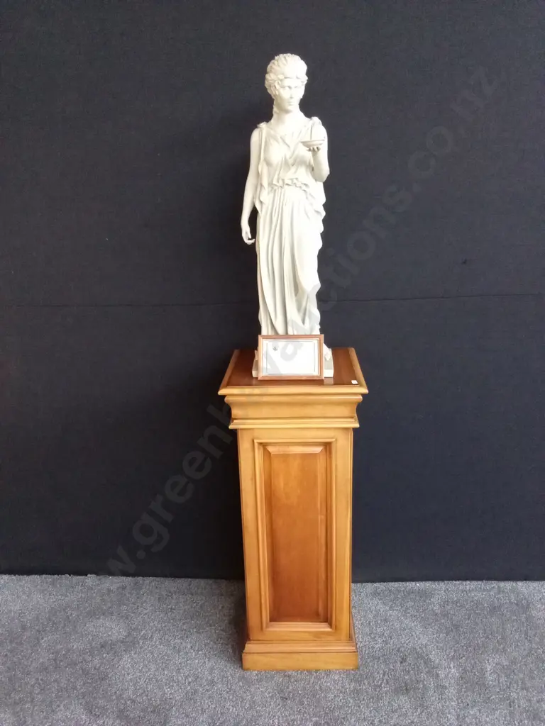 MICHAEL WEIR HEBE FIGURE SCULPTURE H 79 CM TALL ON HANDMADE 91 CM TALL RIMU PLINTH WITH CERTIFICATE Image 1++