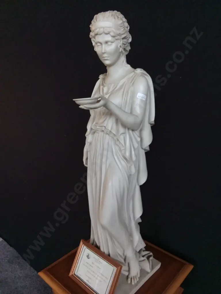 MICHAEL WEIR HEBE FIGURE SCULPTURE H 79 CM TALL ON HANDMADE 91 CM TALL RIMU PLINTH WITH CERTIFICATE Image 1++
