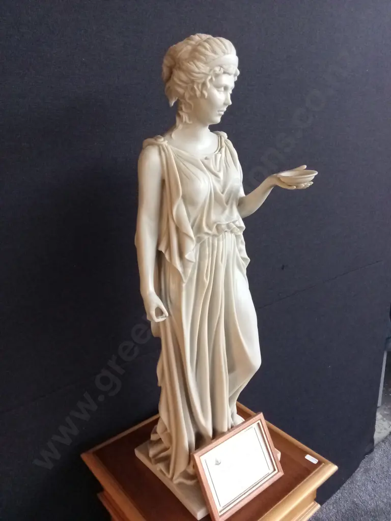 MICHAEL WEIR HEBE FIGURE SCULPTURE H 79 CM TALL ON HANDMADE 91 CM TALL RIMU PLINTH WITH CERTIFICATE Image 1++