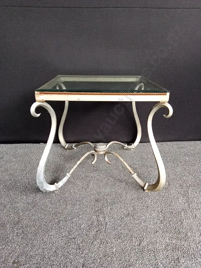 OUTDOOR SQUARE GLASS TABLE L63CM H61CM Image 1++