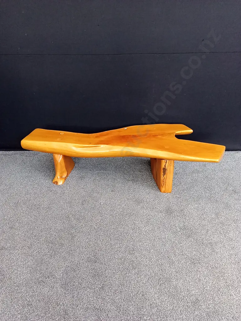 SOLID SWAMP KAURI TABLE 1.75M LONG X 0.76M AT ITS WIDEST POINT, 0.42M HIGH Image 1++