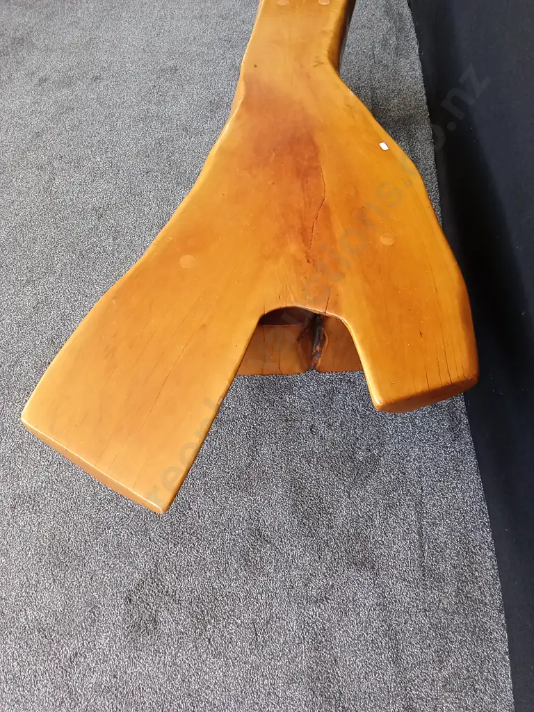 SOLID SWAMP KAURI TABLE 1.75M LONG X 0.76M AT ITS WIDEST POINT, 0.42M HIGH Image 1++