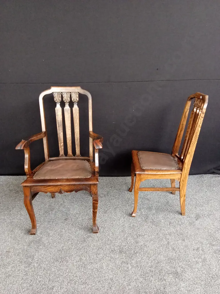 ANTIQUE WOODEN EXTENDABLE TABLE WITH 7 CHAIRS EXTENDED LENGTH 3.13M WIDTH 1.7M HEIGHT 0.74M Image 1++