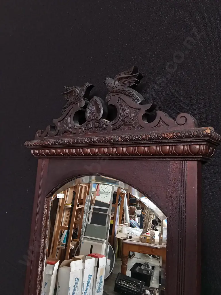 VINTAGE WALNUT FULL LENGTH MIRROR Image 1++