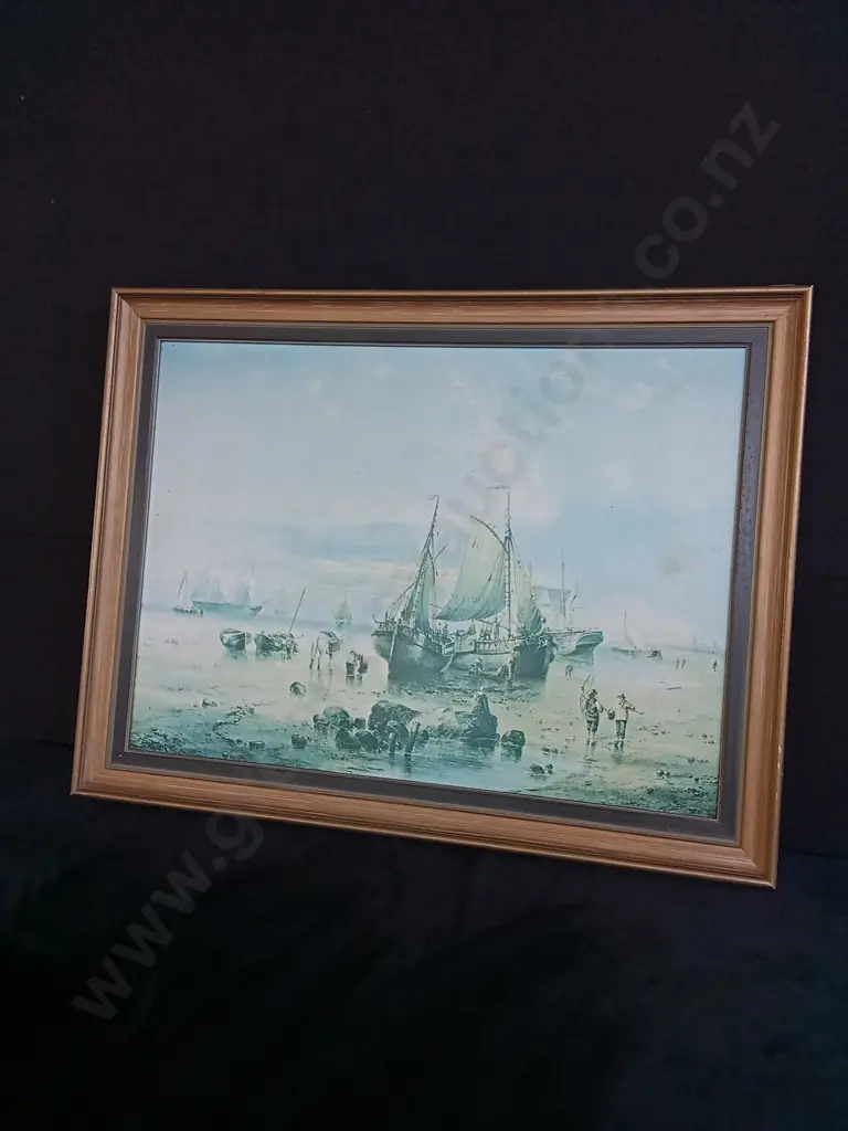 FRAMED MARINE PAINTING H 64CM X 83CM W Image 1++