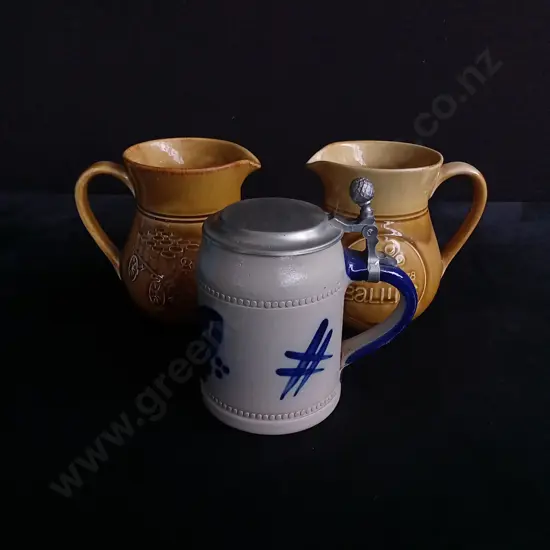 3 PIECES CERAMIC JUGS