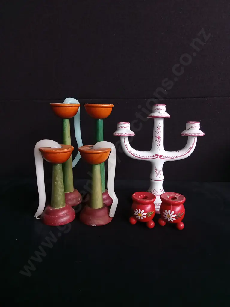 7 PIECES CANDLESTICK HOLDERS Image 1++