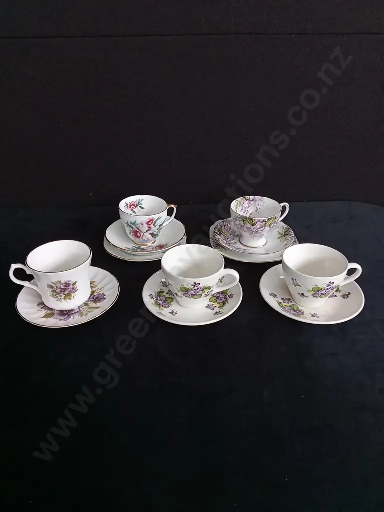 MIX OF 5 TEA CUP AND SAUCER SETS Image 1++