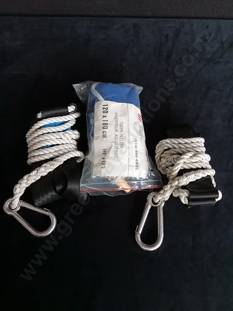 3 PIECES NYLON AWNING AND ANCHOR WRAP ROPES Image 1++