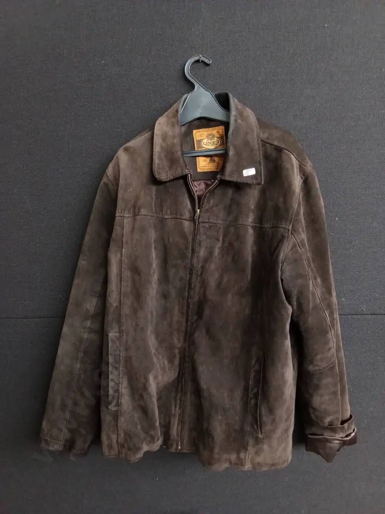 GENUINE SUEDE MENS JACKET SIZE L Image 1++