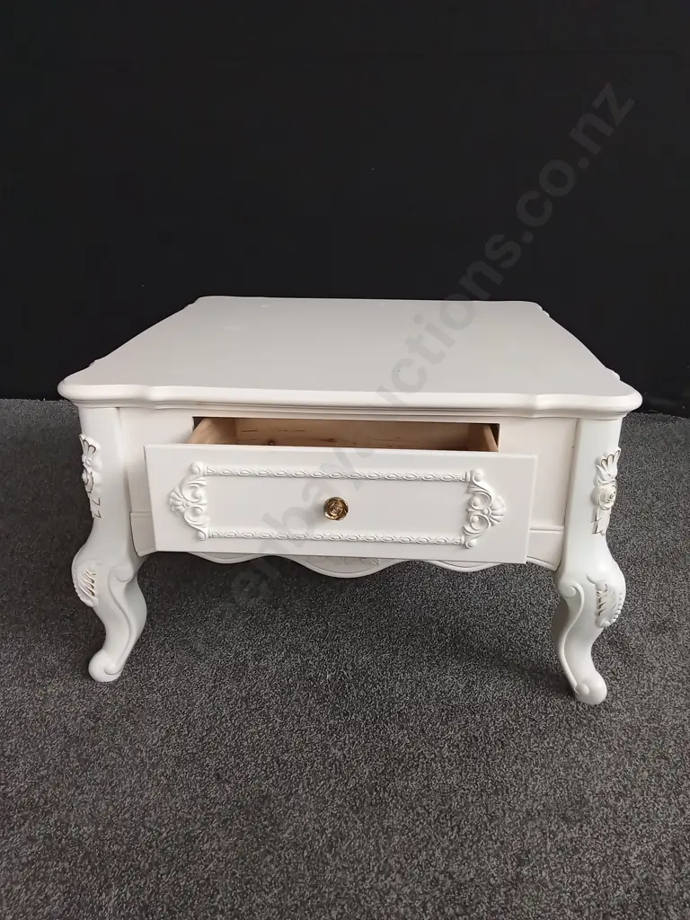 CURVED LEG COFFEE TABLE H 49 CM X W 79 CM X D 79 CM Image 1++