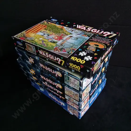 6 WASGIJ 1000 PIECE PUZZLES (COMPLETE)