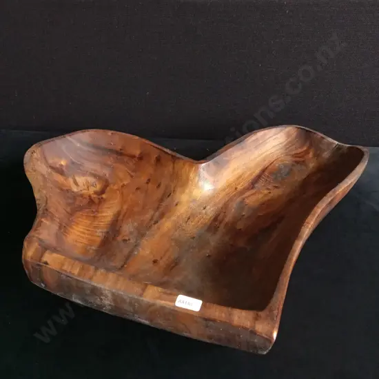 HAND CARVED RUSTIC WOODEN BOWL