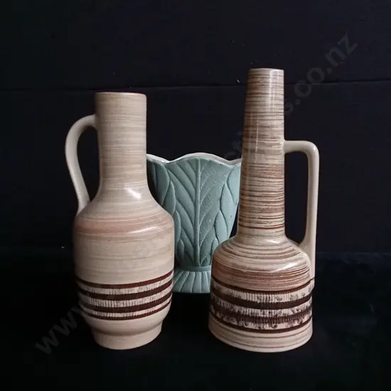 3 PIECES CERAMIC VASES
