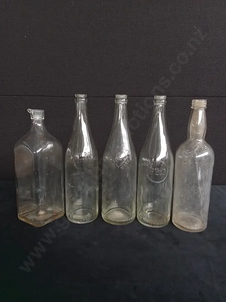 10 CLEAR GLASS BOTTLES Image 1++