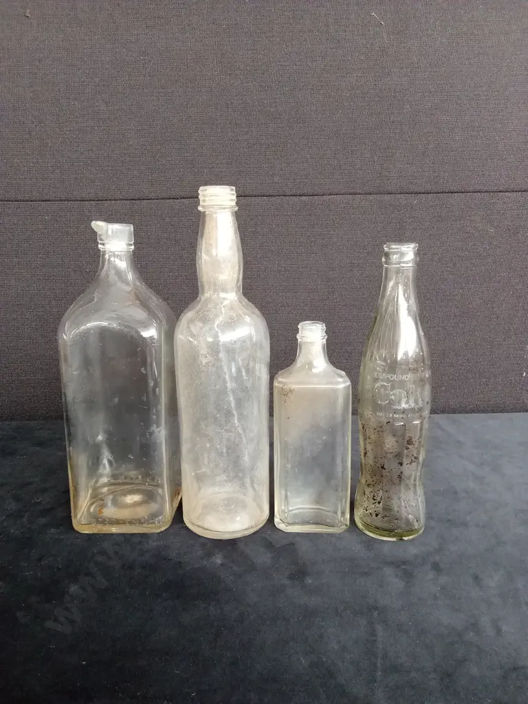 10 CLEAR GLASS BOTTLES Image 1++