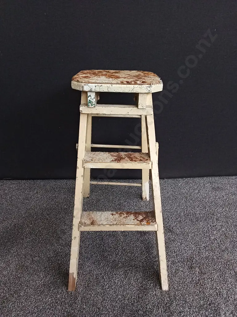STEPPING STOOL WITH CARPET MISSING SCREW AS PICTURED Image 1++