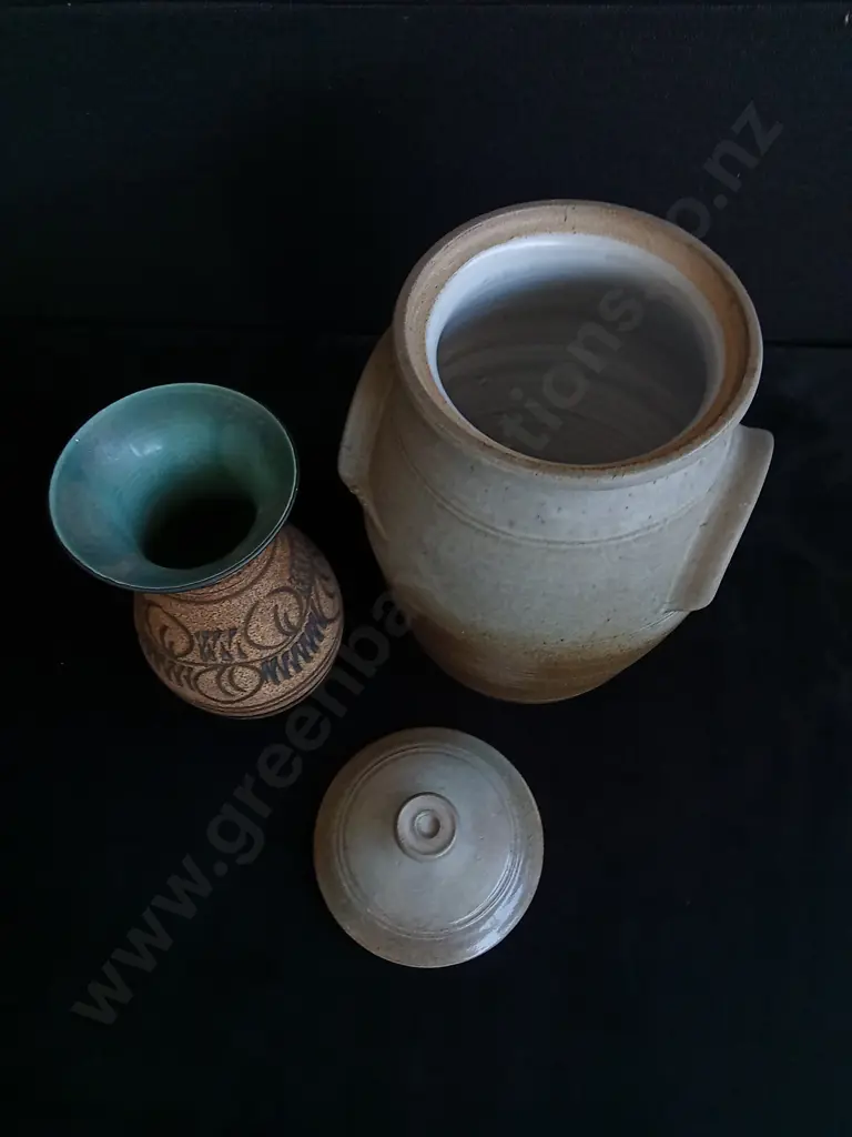 2 PIECES OF GERMAN POTTERY TALLEST H 40CM Image 1++