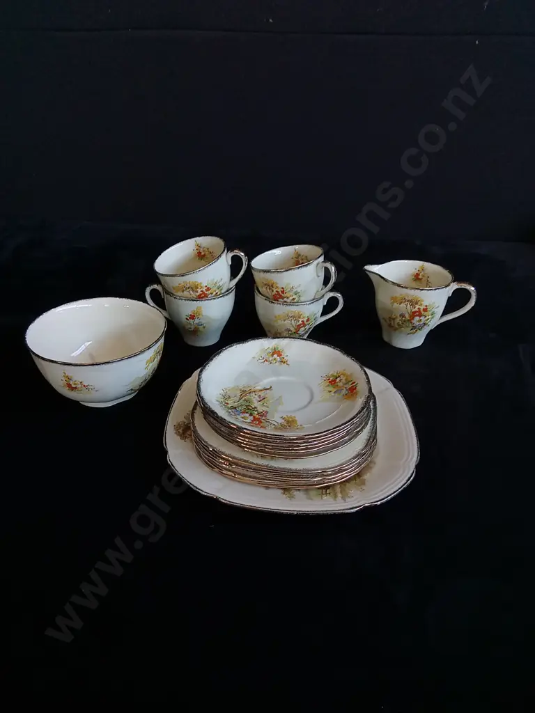 VINTAGE ALFRED MEAKIN SUNSHINE TEA SET Image 1++