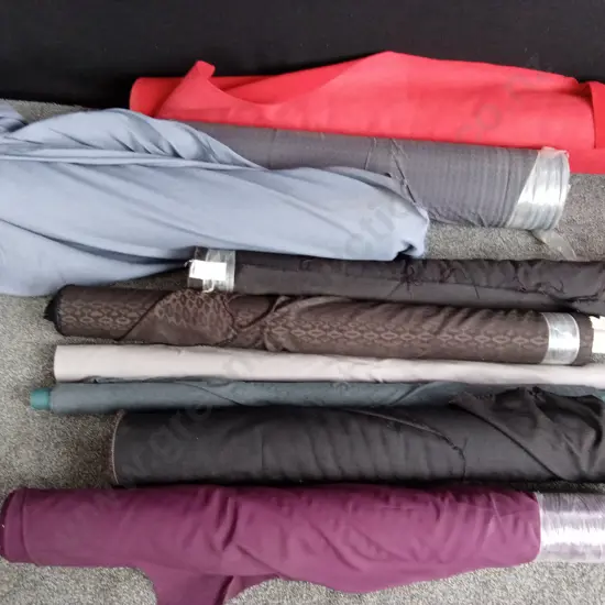 9 ROLLS OF ASSORTED FABRIC