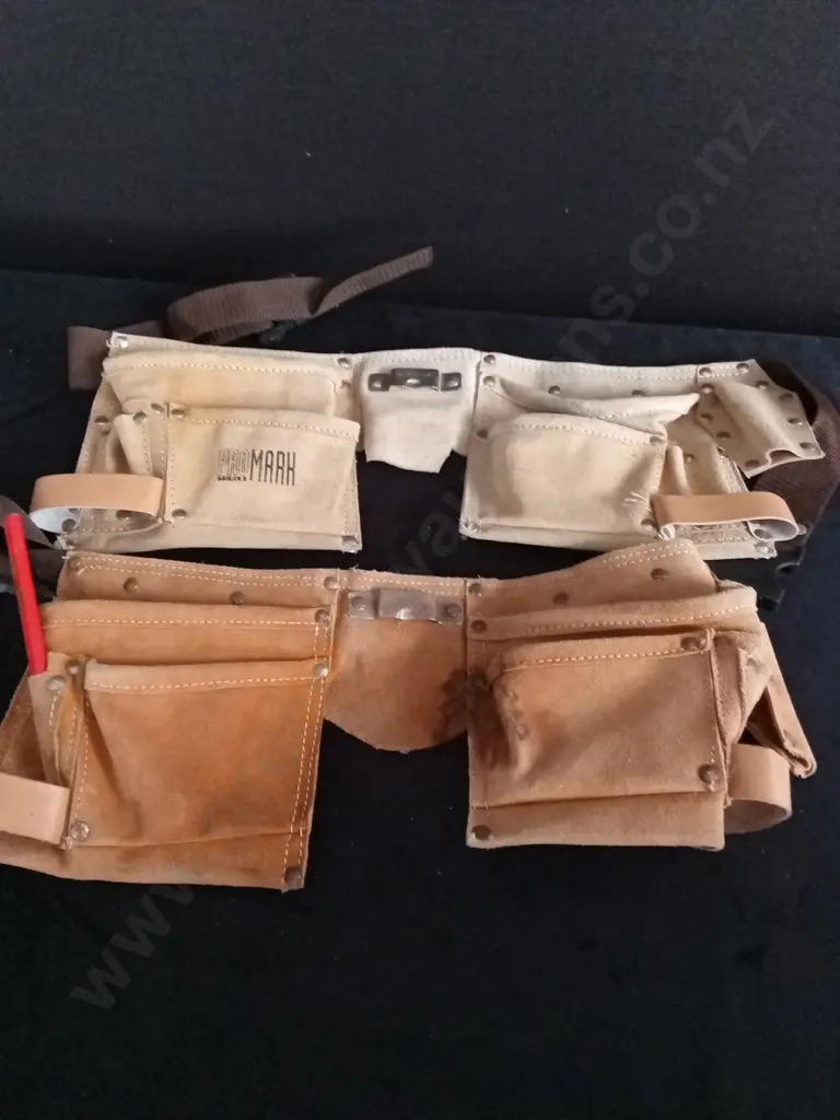 2 TOOL BELTS AND 2 HOLSTERS OR AXE COVERS Image 1++