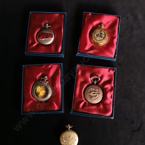 5 PIECES QUARTZ POCKET WATCH COLLECTION