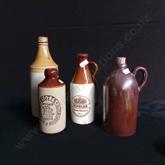 4 PIECES CERAMIC JUGS