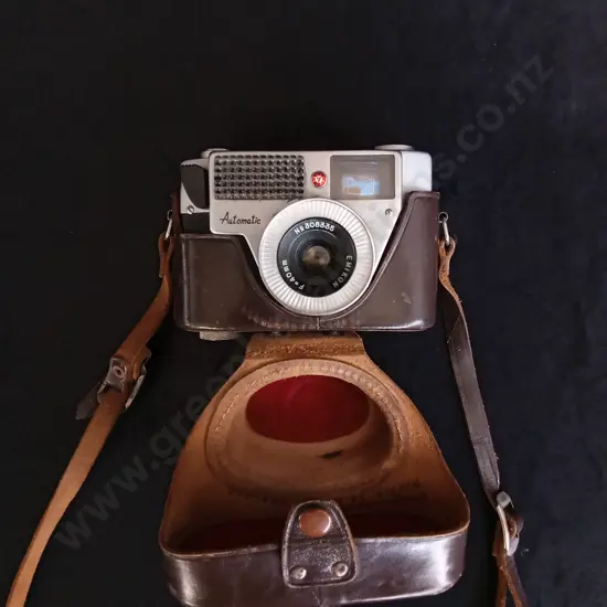 VINTAGE EMITAX AUTOMATIC 35MM CAMERA, INCLUDES LEATHER CASE