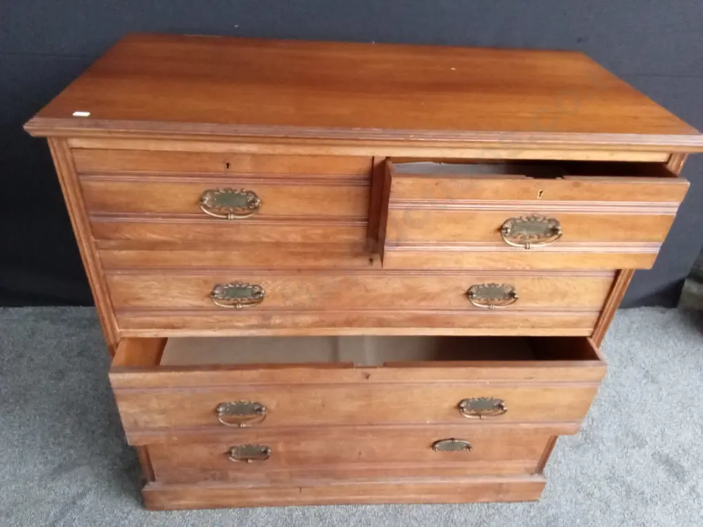 WOODEN CHEST OF DRAWERS L1.22M H 1.22M D 61CM Image 1++