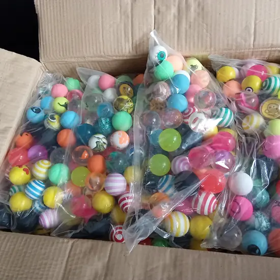 BOX OF SMALL BOUNCY BALLS FOR VENDING MACHINE