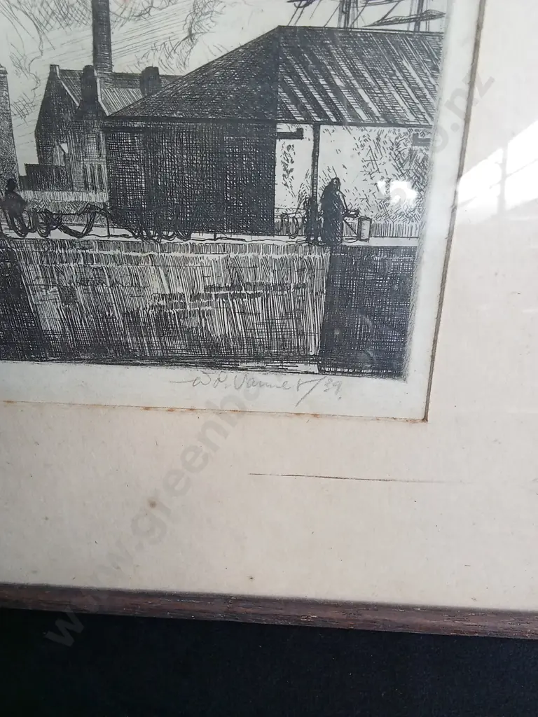 WILLIAM PETERS VANNET 1939 ETCHING AND ORIGINAL VINTAGE ARTWORK BY OLGA CORBETT Image 1++