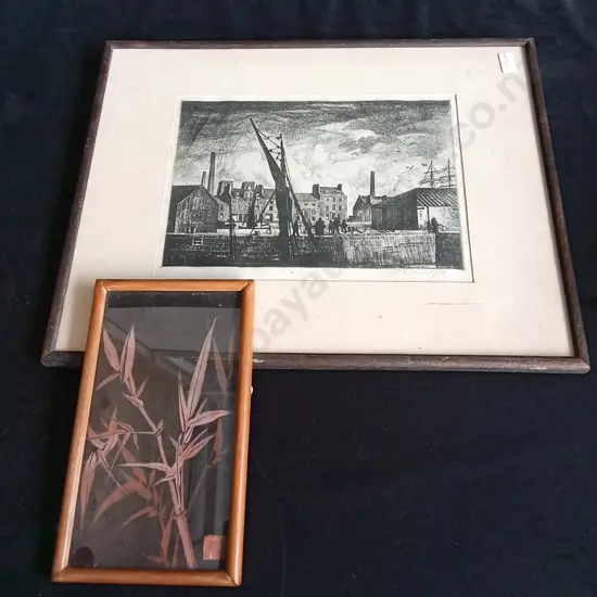 WILLIAM PETERS VANNET 1939 ETCHING AND ORIGINAL VINTAGE ARTWORK BY OLGA CORBETT