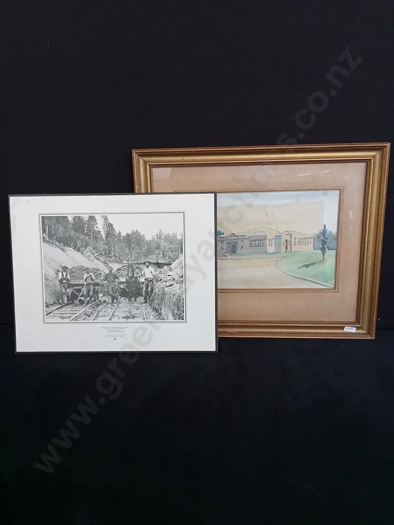 2 PIECES PRINT AND FRAMED PAINTING Image 1++