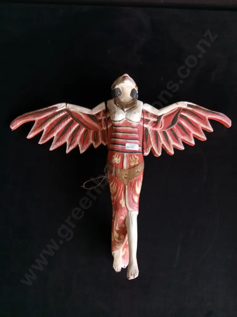 HAND CARVED WOODEN BALINESE HANGING SCULPTURE Image 1++