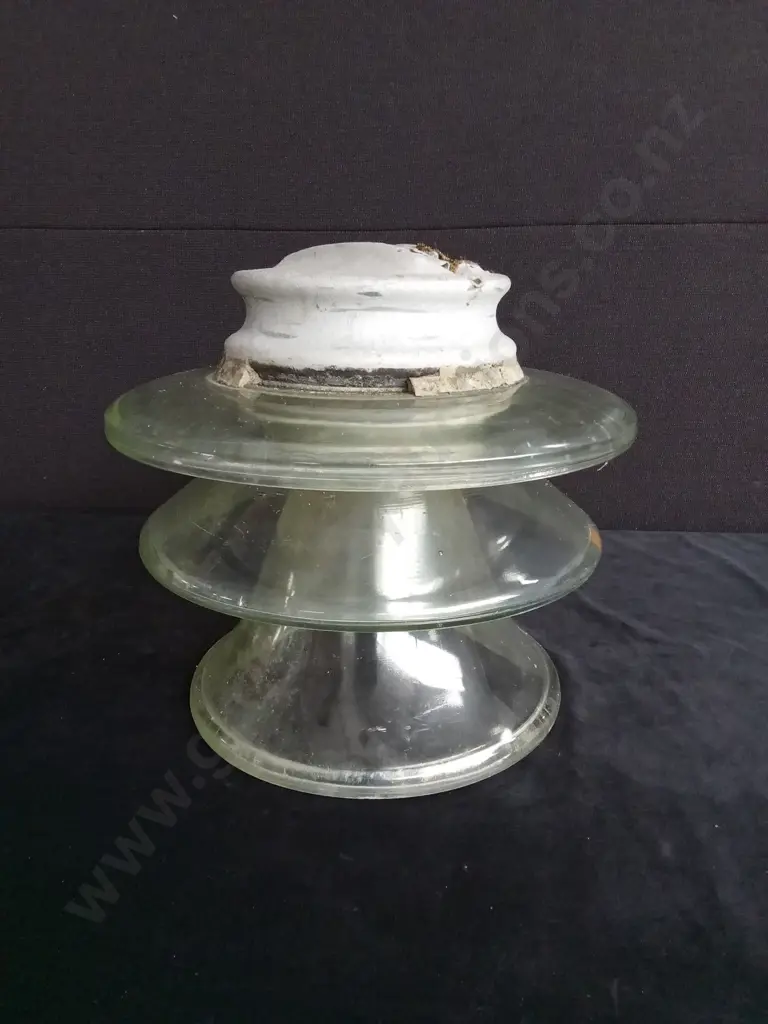 VINTAGE PYREX GLASS ELECTRICAL INSULATOR Image 1++
