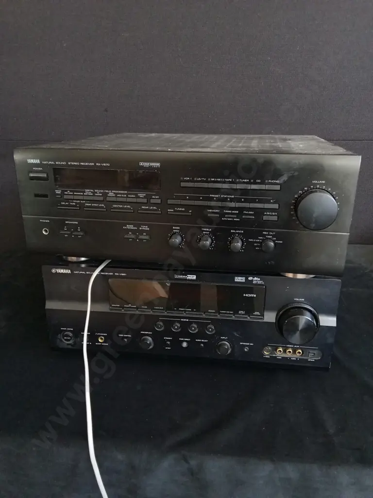 2 PIECES YAMAHA HOME THEATRE SOUND RECEIVERS FAULTY Image 1++