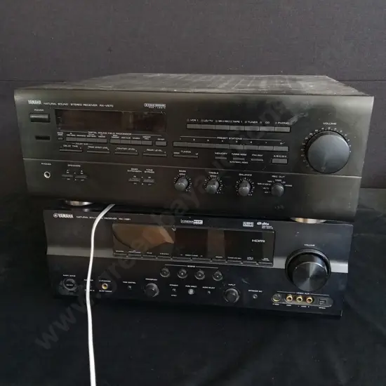 2 PIECES YAMAHA HOME THEATRE SOUND RECEIVERS FAULTY