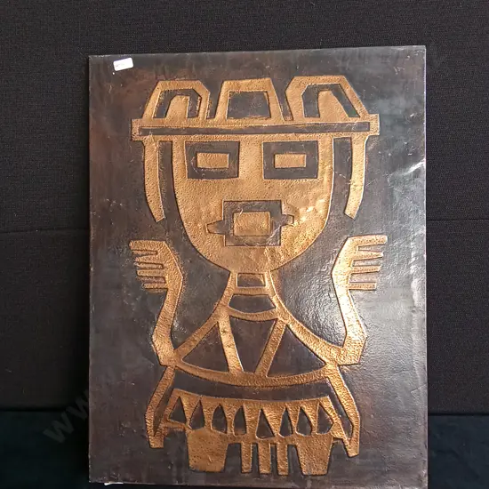 VINTAGE EMBOSSED COPPER WALL ART
