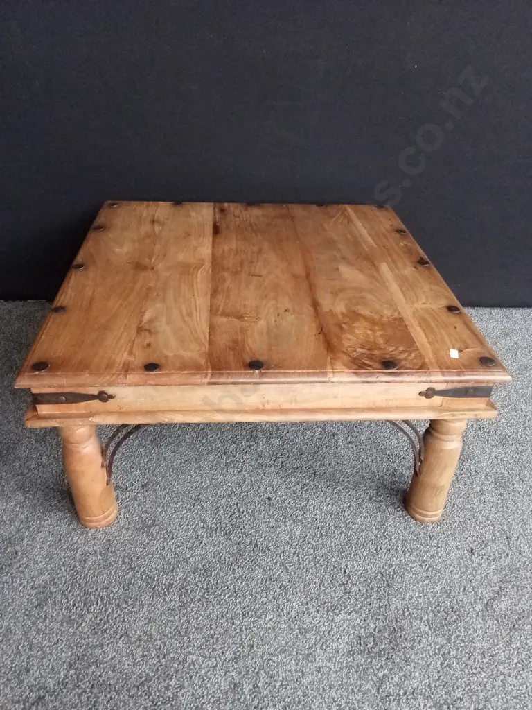 SQUARE WOODEN COFFEE TABLE H 40CM L 80CM D 80CM Image 1++