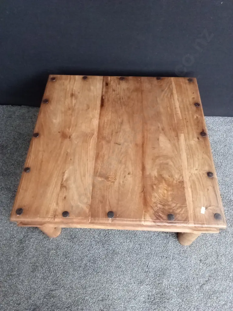 SQUARE WOODEN COFFEE TABLE H 40CM L 80CM D 80CM Image 1++