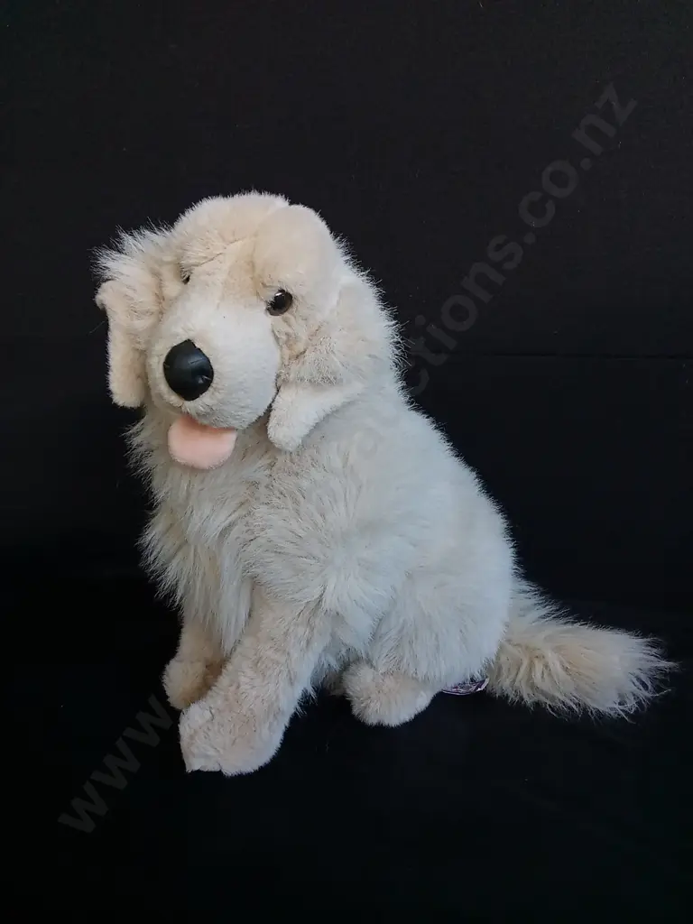 VINTAGE KUSCHELWUSCHEL STUFFED GOLDEN RETRIEVER TOY Image 1++