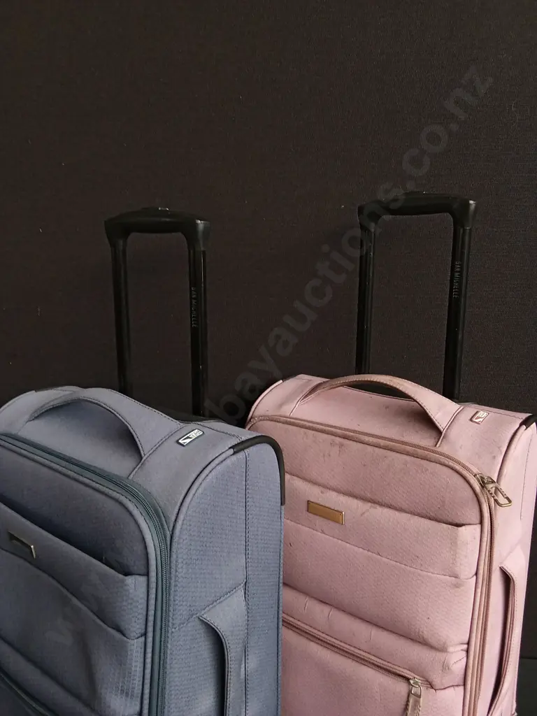 2 PIECES SAN MICHELLE FABRIC SUITCASES H 55CM Image 1++
