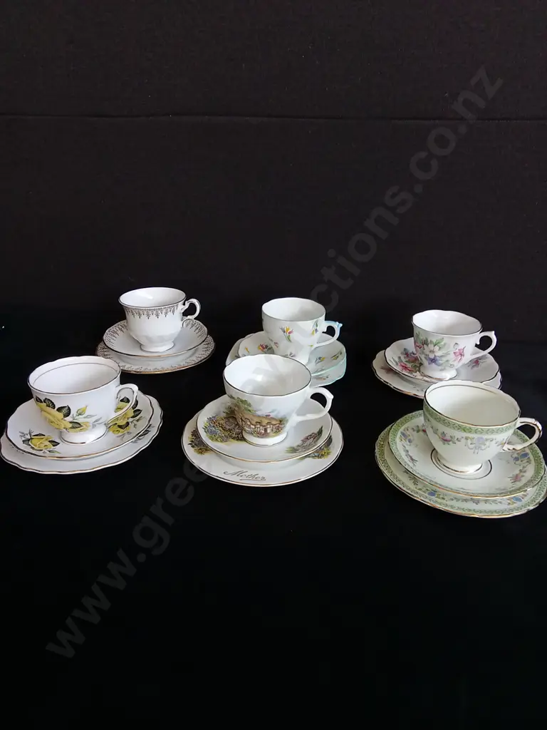 6 CHINA TEA CUP AND SAUCERS SETS Image 1++