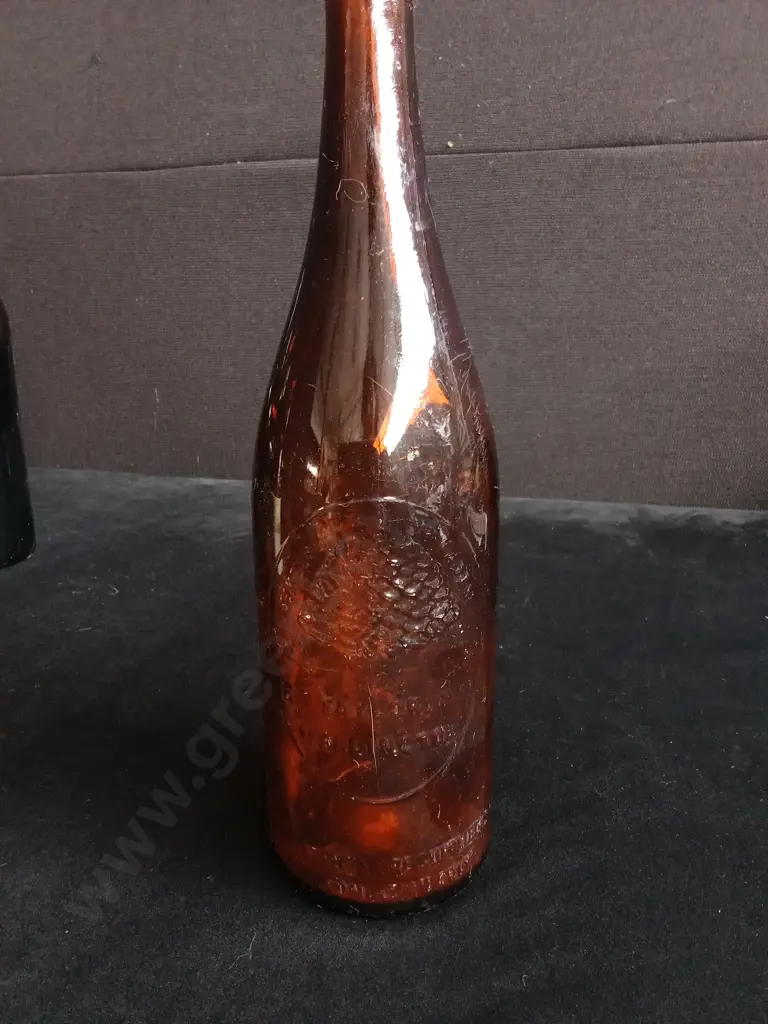 10 PIECES AMBER GLASS BOTTLES Image 1++