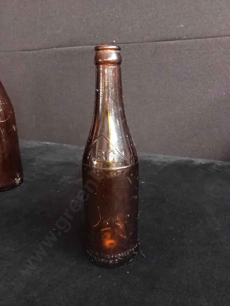 10 PIECES AMBER GLASS BOTTLES Image 1++
