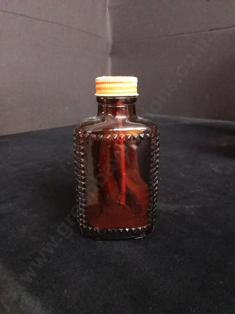 10 PIECES AMBER GLASS BOTTLES Image 1++