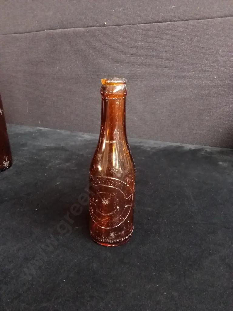 10 PIECES AMBER GLASS BOTTLES Image 1++