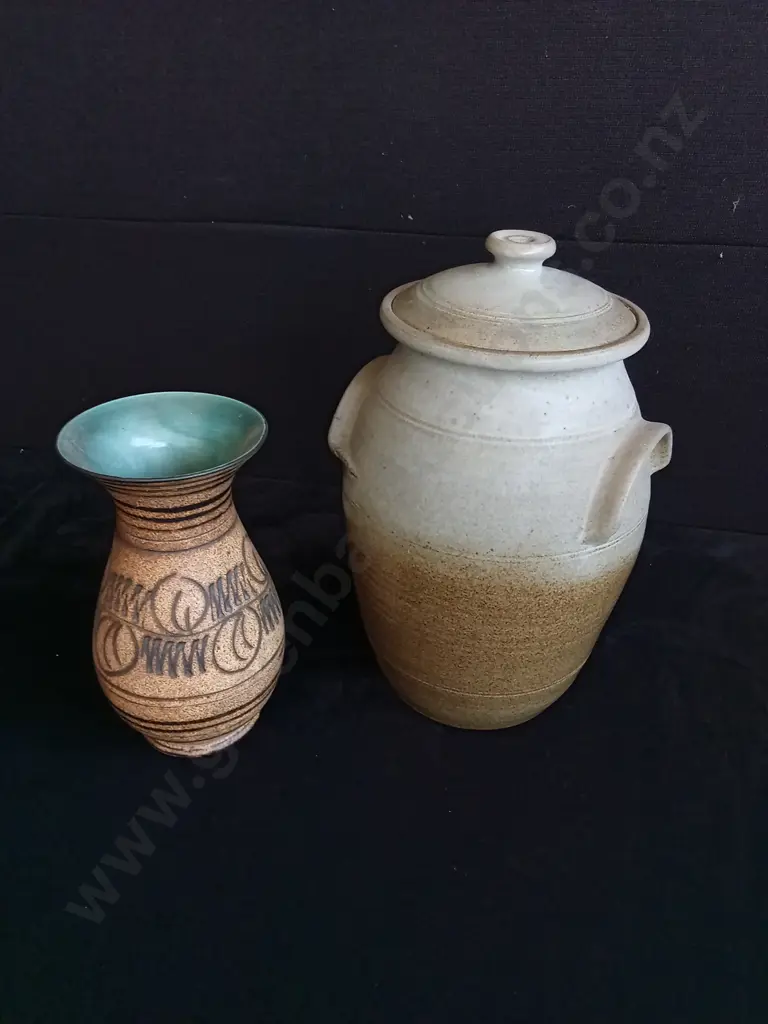 2 PIECES OF GERMAN POTTERY TALLEST H 40CM Image 1++