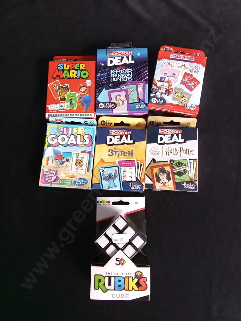7 PIECES BRAND NEW CARD GAMES AND RUBIKS CUBE Image 1++
